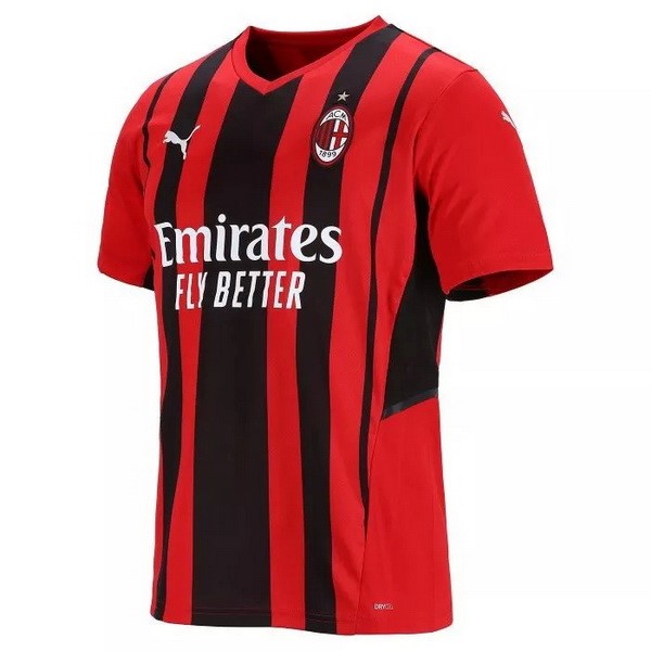 Trikot AC Milan Heim 2021-22 Rote Fussballtrikots Günstig